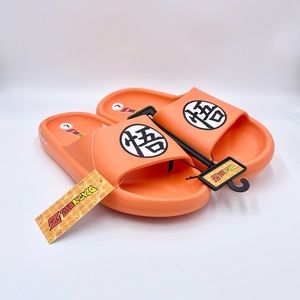NEW Dragon Ball Z Goku Kanji Anime Slip On Pillow Slide Sandals Men’s M, L, XL